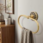 Antique Brass Toilet Paper and Towel Holder Set