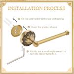 Antique Brass Toilet Paper and Towel Holder Set