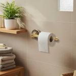 Antique Brass Toilet Paper and Towel Holder Set