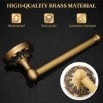 Antique Brass Toilet Paper and Towel Holder Set
