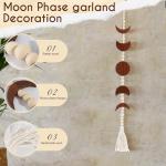Moon Phase Wall Hanging with Wood Beads