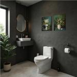 Set of 3 Vintage Floral Bathroom Wall Art