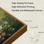 Funny Bathroom Wall Art with Vintage Floral Touch