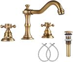 8" Widespread Antique Brass Bathroom Sink Faucet