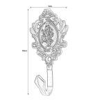 Vintage Bronze Rose Pattern Wall Hooks - 2 Pack