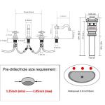 8" Widespread Antique Brass Bathroom Sink Faucet