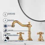 8" Widespread Antique Brass Bathroom Sink Faucet