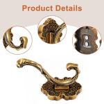 Vintage Gold Coat Hooks – Set of 4