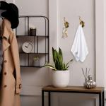 Vintage Gold Coat Hooks – Set of 4