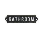 Cute Cast Iron Bathroom Signs for Home Decor