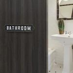 Cute Cast Iron Bathroom Signs for Home Decor