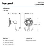 Vintage Brass Wall Hook for Towels and Clothes