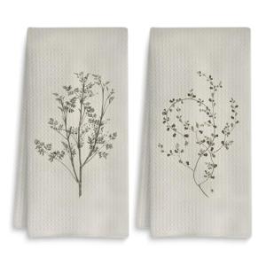 Vintage Floral Kitchen Towels Set of 2