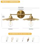 Vintage Double Head Metal Wall Light Fixture