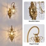 Gold Crystal Vintage Wall Sconces - Set of 2