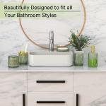 Green Glass Bathroom Accessories Set - 5 Pieces