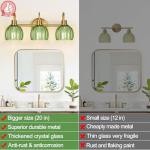 Brushed Gold 3-Light Bathroom Vanity Lights