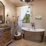 Rustic Flower Metal Tin Sign for Bathroom Decor