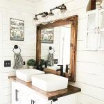 Rustic Flower Metal Tin Sign for Bathroom Decor