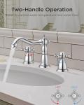 Polished Chrome Vintage 3-Hole Bathroom Faucet