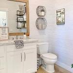 Rustic Flower Metal Tin Sign for Bathroom Decor