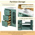 Merax 36" Retro Bathroom Vanity with Sink