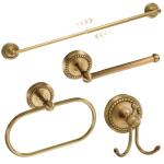 Antique Brass Gold Bathroom Accessories Set