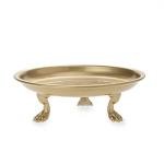 Brass Pedestal Tray with Eagle Claw Feet