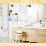 Antique Brass Gold Bathroom Accessories Set