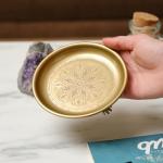 Brass Pedestal Tray with Eagle Claw Feet