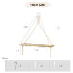 Mkono Macrame Hanging Floating Shelves - Set of 2