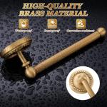 Antique Brass Toilet Paper Holder and Towel Ring Set