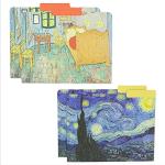 Colorful Van Gogh Floral File Folders - 12 Pack