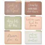 Cute Earth Tone File Folders with Inspirational Sayings