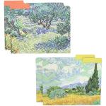 Colorful Van Gogh Floral File Folders - 12 Pack