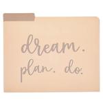 Cute Earth Tone File Folders with Inspirational Sayings