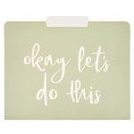 Cute Earth Tone File Folders with Inspirational Sayings