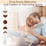 Moon Phase Wall Hanging with Wood Beads