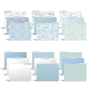 Stylish Decorative File Folders, 18-Pack Set