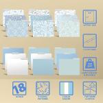 Stylish Decorative File Folders, 18-Pack Set