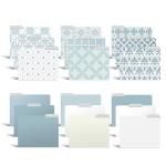 Floral and Solid Decorative File Folders, 18 Pack