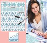 Floral and Solid Decorative File Folders, 18 Pack