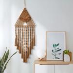 Boho Macrame Triangle Dream Catcher Wall Decor