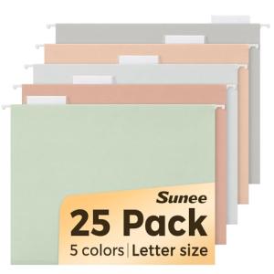 Pastel Hanging File Folders - 25 Count