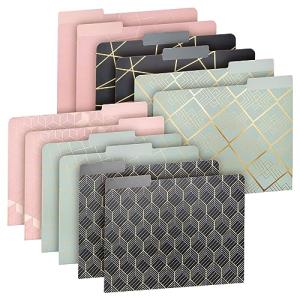 Cute Pink Decorative File Folders Pack of 12