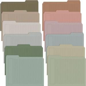 Colored Manila File Folders - 12 Pack