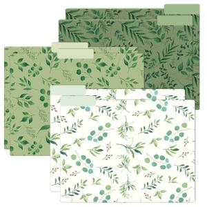6 Pack Eucalyptus Decorative File Folders 8.5x11