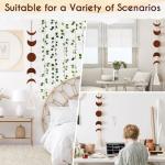 Moon Phase Wall Hanging with Wood Beads