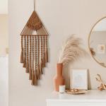 Boho Macrame Triangle Dream Catcher Wall Decor