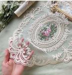 Set of 2 Vintage Lace Placemats in Beige